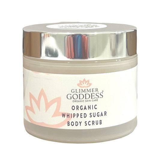 Organic Whipped Sugar Exfoliating Body Scrub - Crepey Skin Treatment - 2 oz. Travel Size-0